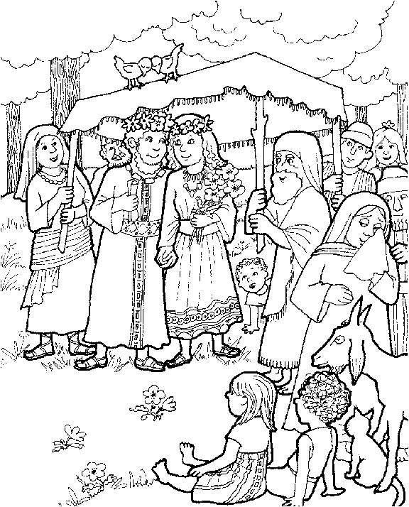 jewish wedding coloring page